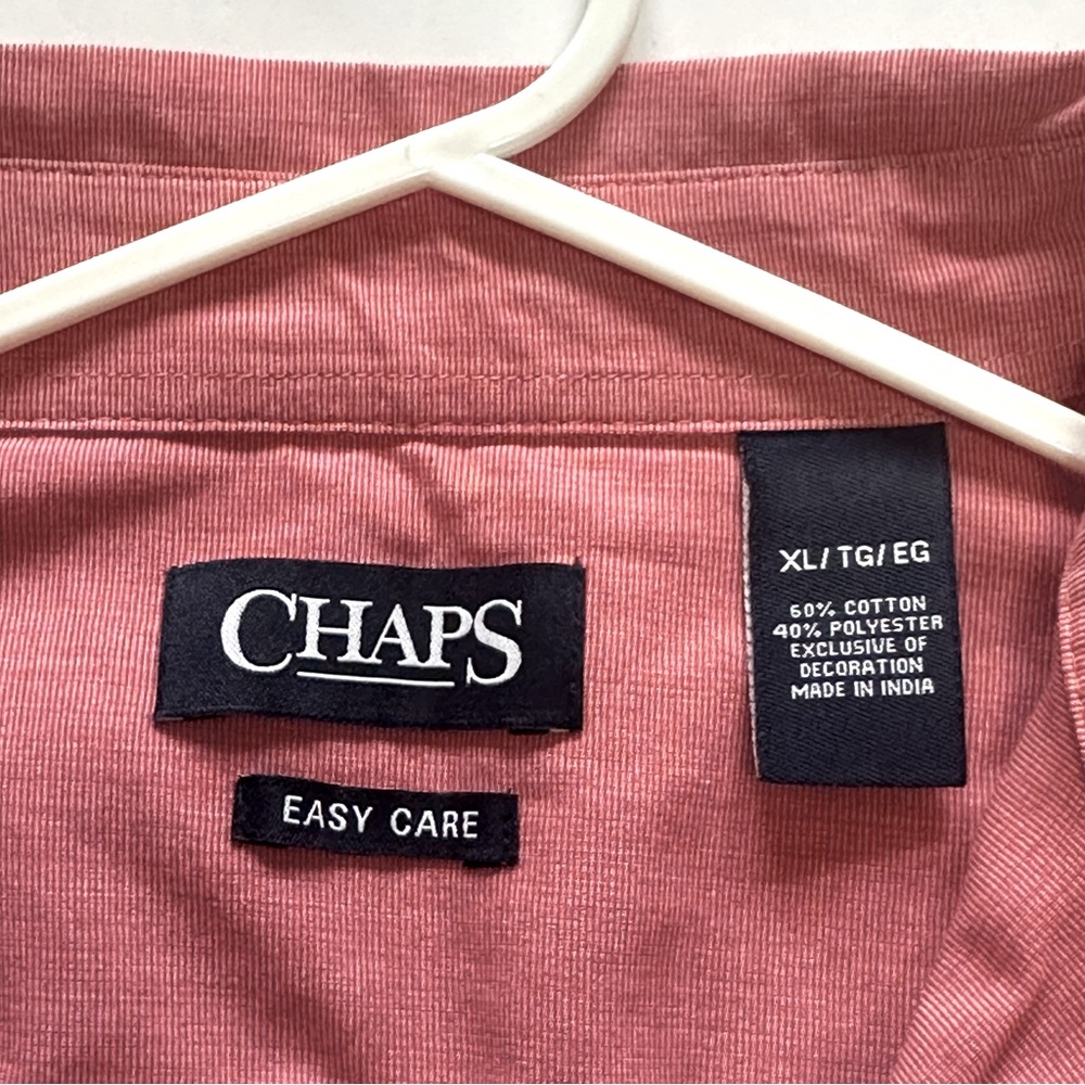 NWOT Chaps Men's Coral Button-Down Shirt